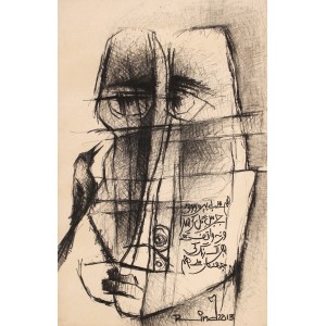 A. S. Rind, 22 x 14 Inch, Charcoal On Paper , Figurative Painting, AC-ASR-418